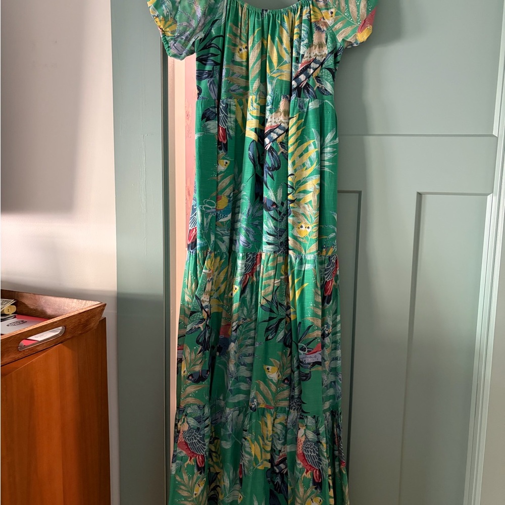 Anthropologie Maeve Green Dress